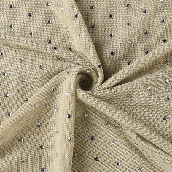 Canary Islands Beach Sparkle Rhinestone Getaway Mini Nude Bikini Coverup - Picture 6 of 11